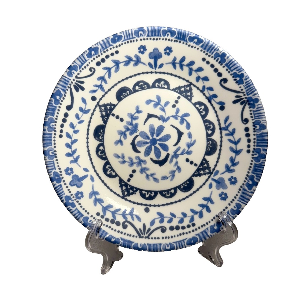 Corelle Portofino 6-3/4" Plate Bread Butter Appetizer Dessert Blue White